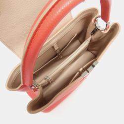 Louis Vuitton Poppy Petal Taurillon Leather Capucines MM Shoulder Bag