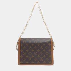 Louis Vuitton Brown Monogram Reverse Canvas Dauphine MM Shoulder Bag