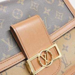 Louis Vuitton Brown Monogram Reverse Canvas Dauphine MM Shoulder Bag