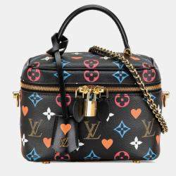 Louis Vuitton Black Leather Monogram Game On Vanity PM Bag