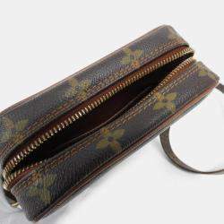 Pre Owned Louis Vuitton Brown Monogram Canvas Petit Marceau Shoulder Bag