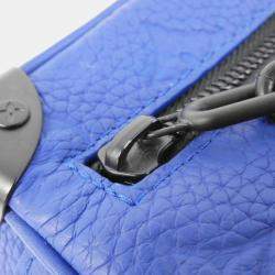 Louis Vuitton Blue Leather Monogram Mini Soft Trunk Shoulder Bag