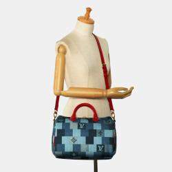 Louis Vuitton Monogram Denim Speedy Bandouliere 30 Square Patchwork Shoulder Bag