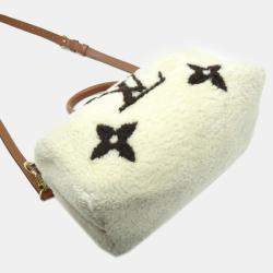 Pre Owned Louis Vuitton Brown/White Giant Monogram Speedy Bandouliere 25 Handbag