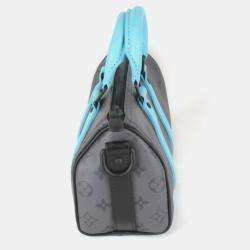 Louis Vuitton Turquoise Reverse Monogram Eclipse Keepall Bandouliere 25 Shoulder Bag 