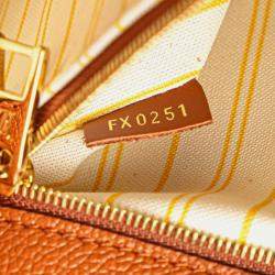 Louis Vuitton Brown/Beige Raffia Calfskin Monogram Giant Onthego GM Tote Bag 