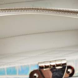 Louis Vuitton Silver Holographic Crocodile Petite Valise Bag