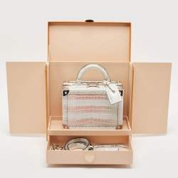 Louis Vuitton Silver Holographic Crocodile Petite Valise Bag