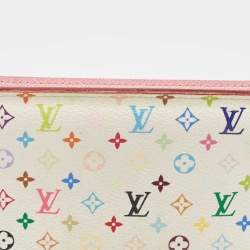 Louis Vuitton White/Litchi Monogram Multicolore Canvas Insolite Wallet