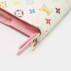 Louis Vuitton White/Litchi Monogram Multicolore Canvas Insolite Wallet