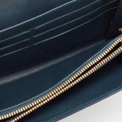 Louis Vuitton Blue Nuit Monogram Vernis Sarah Wallet