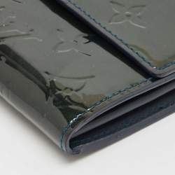Louis Vuitton Blue Nuit Monogram Vernis Sarah Wallet