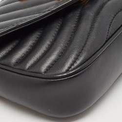 Pre Owned Louis Vuitton Black Quilted Leather New Wave Multi Pochette Bag