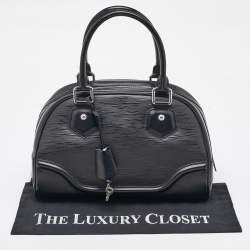 Louis Vuitton Black Epi Leather Bowling Montaigne PM Bag