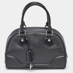 Louis Vuitton Black Epi Leather Bowling Montaigne PM Bag