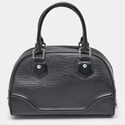 Louis Vuitton Black Epi Leather Bowling Montaigne PM Bag