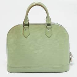 Pre Owned Louis Vuitton Peppermint Electric Epi Leather Alma PM Bag