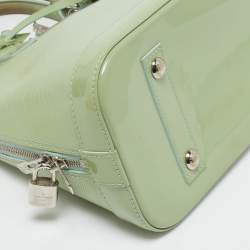 Pre Owned Louis Vuitton Peppermint Electric Epi Leather Alma PM Bag