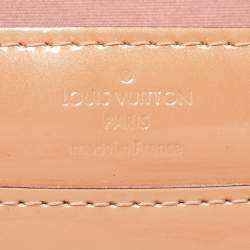Pre Owned Louis Vuitton Rose Velours Vernis Leather Louise Clutch