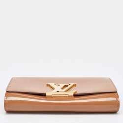 Pre Owned Louis Vuitton Rose Velours Vernis Leather Louise Clutch