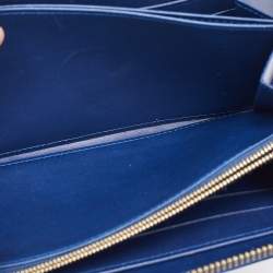 Louis Vuitton Grand Blue Monogram Vernis Leather Zippy Wallet