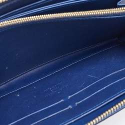 Louis Vuitton Grand Blue Monogram Vernis Leather Zippy Wallet