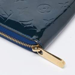 Louis Vuitton Grand Blue Monogram Vernis Leather Zippy Wallet