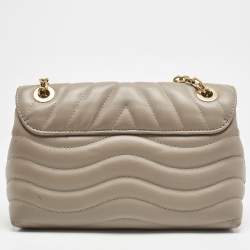 مملوكة مسبقًا Louis Vuitton Taupe Leather New Wave Chain MM Bag