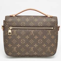 Pre Owned Louis Vuitton Monogram Canvas Pochette Metis Bag