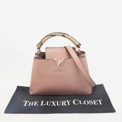 Louis Vuitton Magnolia Taurillon Leather and Python Capucines BB Bag