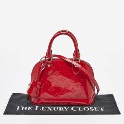 Pre Owned Louis Vuitton Indian Rose Monogram Vernis Alma BB Bag