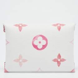 Pre Owned Louis Vuitton Rose/Beige Monogram Giant By The Pool Canvas Kirigami Pochette