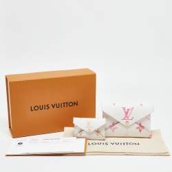 Pre Owned Louis Vuitton Rose/Beige Monogram Giant By The Pool Canvas Kirigami Pochette