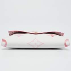 Pre Owned Louis Vuitton Rose/Beige Monogram Giant By The Pool Canvas Kirigami Pochette
