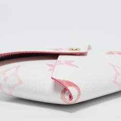 Pre Owned Louis Vuitton Rose/Beige Monogram Giant By The Pool Canvas Kirigami Pochette