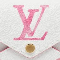 Pre Owned Louis Vuitton Rose/Beige Monogram Giant By The Pool Canvas Kirigami Pochette