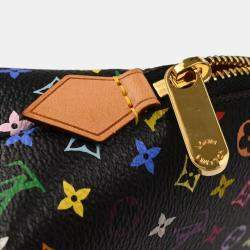 Louis Vuitton Black Monogram Multicolor Pochette Cosmetic Bag