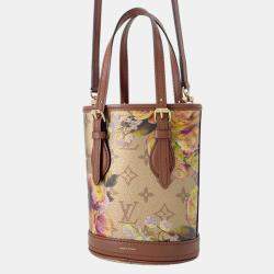 Louis Vuitton Gold Metallic Monogram LV Garden Nano Bucket Bag 