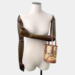 Louis Vuitton Gold Metallic Monogram LV Garden Nano Bucket Bag 