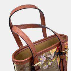 Louis Vuitton Gold Metallic Monogram LV Garden Nano Bucket Bag 