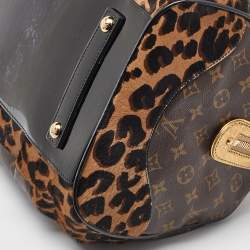Louis Vuitton Monogram Canvas and Leopard Calf Hair Limited Edition Stephen Sprouse Bag