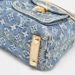 مملوكة مسبقًا Louis Vuitton Blue Monogram Denim Baggy PM Bag