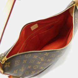 Louis Vuitton Brown Monogram Canvas and Leather Slouchy MM Shoulder Bag