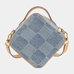 Louis Vuitton Blue Damier Denim Canvas 3D Chess Messenger Shoulder Bag