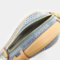 Louis Vuitton Blue Damier Denim Canvas 3D Chess Messenger Shoulder Bag
