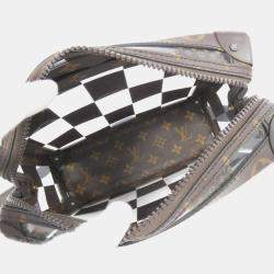 Louis Vuitton Brown Monogram Canvas Chess Slim Soft Trunk Shoulder Bag