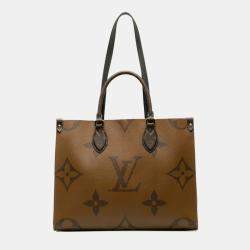 Pre Owned Louis Vuitton Brown Monogram Giant Reverse Canvas OnTheGo MM Handbag