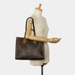 Pre Owned Louis Vuitton Brown Monogram Giant Reverse Canvas OnTheGo MM Handbag