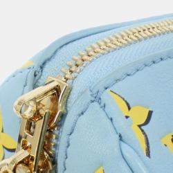 Louis Vuitton Baby Blue Leather Speedy Bandouliere Boston Bag