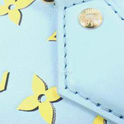 Louis Vuitton Baby Blue Leather Speedy Bandouliere Boston Bag